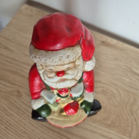 Vintage 1987 Collectible Rotating Christmas Winding Santa Music Box 7" - Picture 6 of 11